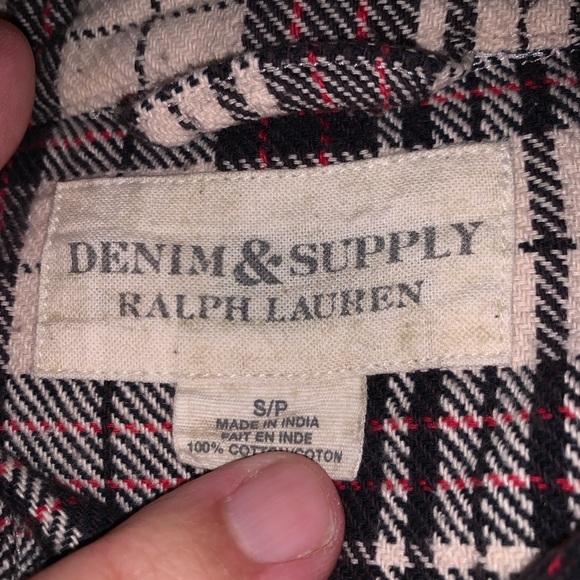 3 Ralph Lauren Denim & Supply Plaid Button-Up Shirts Set Heavy Cotton Fabric - Picture 6 of 16